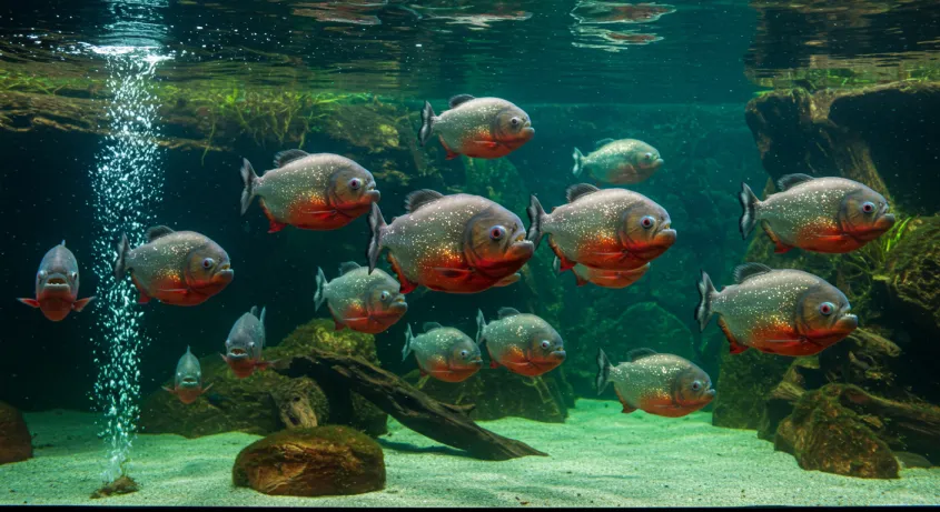 Grillet fisk i Amazonas